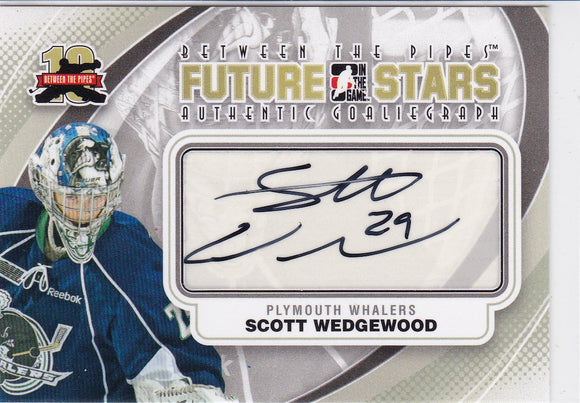 Scott Wedgewood 2011-12 Between The Pipes Future Stars Autograph card A-SW