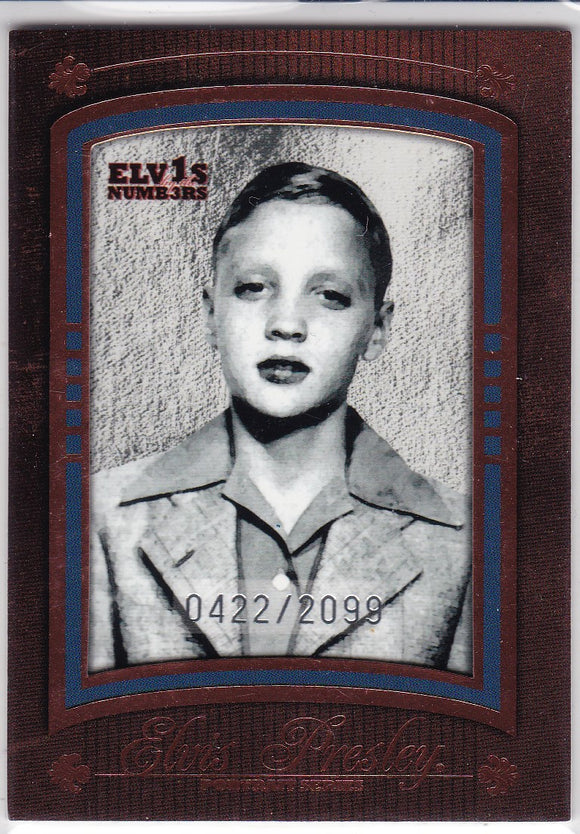 2008 Press Pass Elvis By The Numbers Portrait Series Insert card PS-1 #d 0422/2099