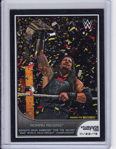 2016 Topps WWE Road To Wrestlemania Short Print base card 16 of 20 Roman Reigns