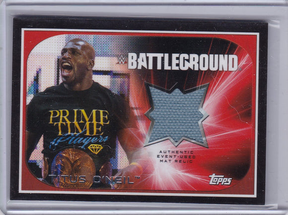 Titus O'Neil 2016 Topps WWE Road To Wrestlemania Authentic Mat Relic card #d 156/199