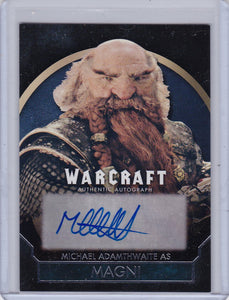 2016 Topps Warcraft Movie Michael Adamthwaite as Magni Autograph Card #d 138/145