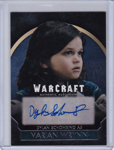 2016 Topps Warcraft Movie Dylan Schombing as Varian Wrynn Autograph Card #d 121/145