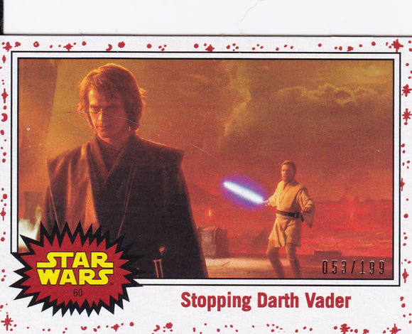 Star Wars Journey to The Last Jedi card #60 Stopping Vader White Starfield #d 053/199