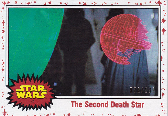 Star Wars Journey to The Last Jedi card #34 Second Death Star White Starfield #d 072/199