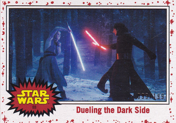 Star Wars Journey to The Last Jedi card #88 Dueling White Starfield #d 093/199