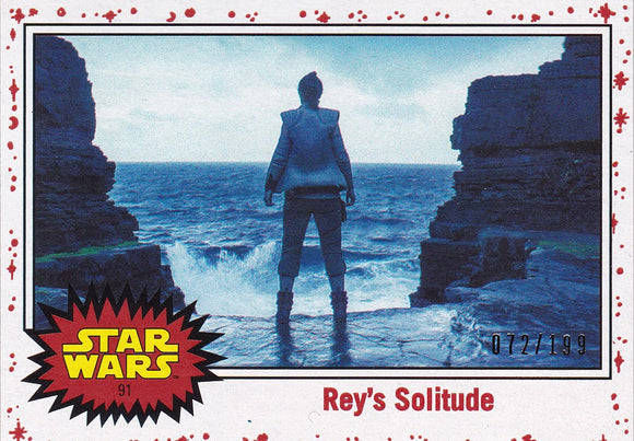 Star Wars Journey to The Last Jedi card #91 Rey's Solitude White Starfield #d 072/199