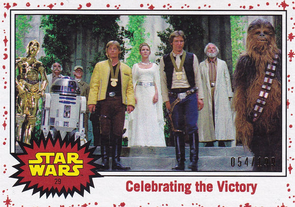 Star Wars Journey to The Last Jedi card #29 Celebrating White Starfield #d 054/199