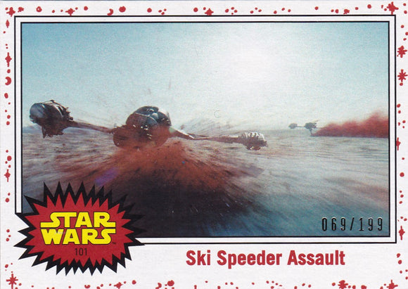 Star Wars Journey to The Last Jedi card #101 Ski Speeder White Starfield #d 069/199
