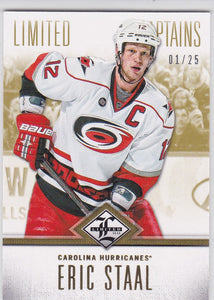 Eric Staal 2012-13 Limited Captains card #155 Gold parallel #d 01/25