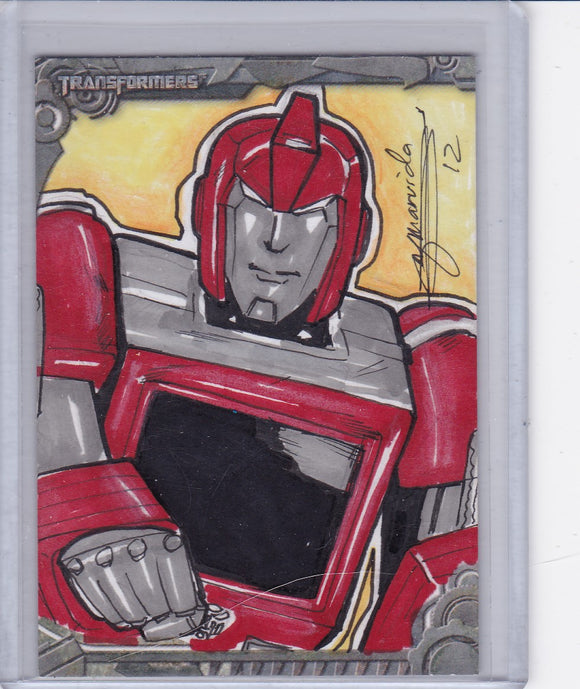 2013 Breygent Transformers Optimum Collection Mark Marvida Optimus Prime Sketch card
