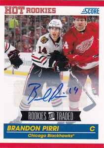 Brandon Pirri 2011-12 Score Rookies and Traded Hot Rookies Autograph card #651
