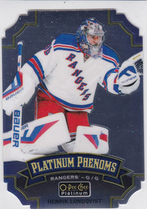 Henrik Lundqvist 2016-17 O-Pee-Chee Platinum Phenoms card OPP-HL