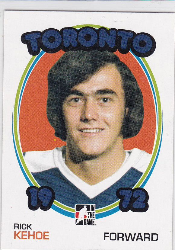 Rick Kehoe 2009-10 ITG 1972 The Year in Hockey card 21 Blank back parallel