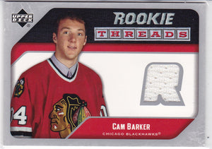 Cam Barker 2005-06 Upper Deck Rookie Threads Jersey card RT-CB
