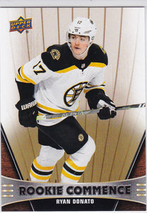 Ryan Donato 2018-19 Upper Deck Rookie Commence card RC-DO