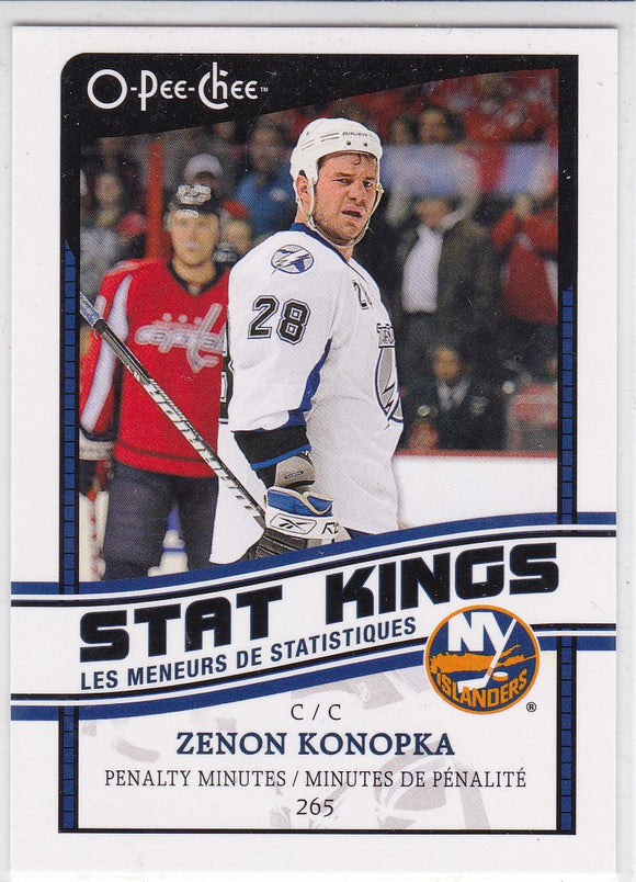 Zenon Konopka 2010-11 O-Pee-Chee Stat Kings card SK-5