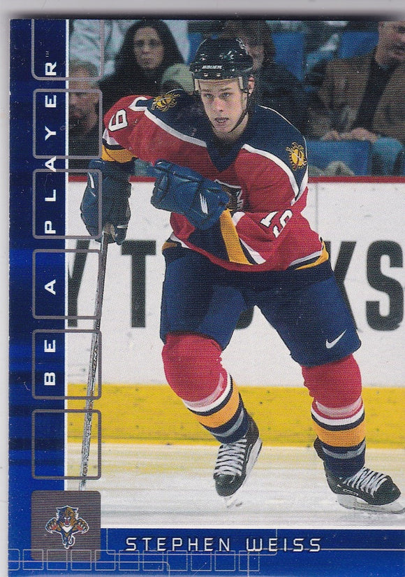 Stephen Weiss 2001-02 Be A Player Memorabilia Rookie card #448 Sapphire #d 10 of 100