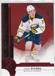 Jack Eichel 2016-17 Artifacts card #120 Ruby #d 033/299