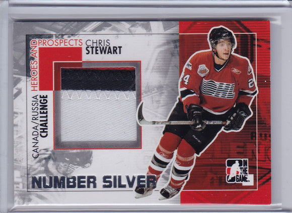 Chris Stewart 2010-11 Heroes and Prospects Subway Series Numbers Silver CRM-31 /3