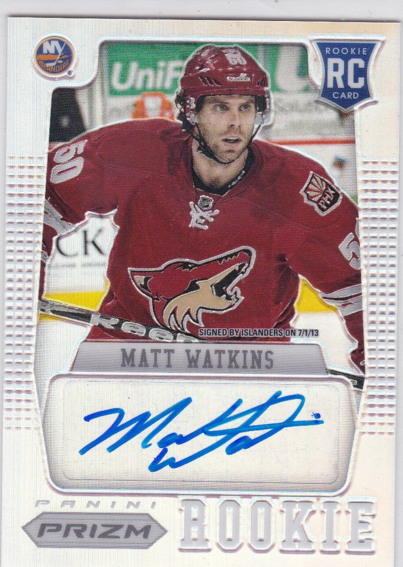 Matt Watkins 2012-13 Anthology - Prizm Autograph Rookie card #87