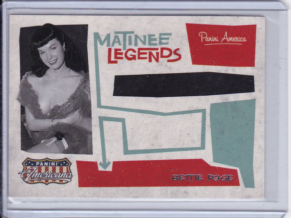 Bettie Page 2011 Americana Matinee Legends card #2