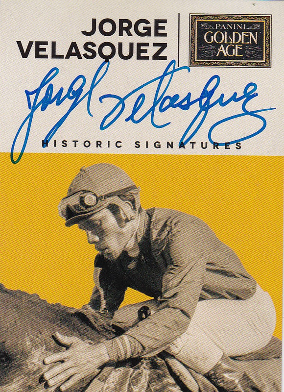 Jorge Velasquez 2014 Panini Golden Age Historic Signatures Autograph card VEL
