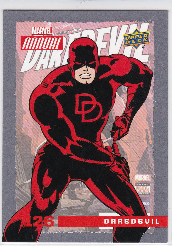2016 Marvel Annual Base SP card #126 Daredevil