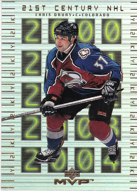 Chris Drury 1999-00 Upper Deck MVP 21st Century NHL Insert card 21st-10