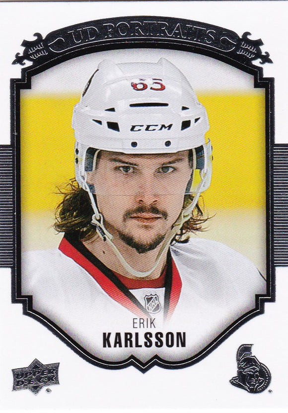 Erik Karlsson 2015-16 Upper Deck UD Portraits card P-16