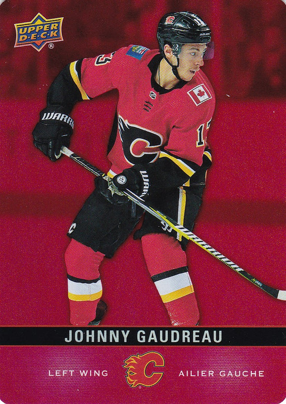 Johnny Gaudreau 2019-20 Tim Hortons Red Parallel Die Cut card DC-5