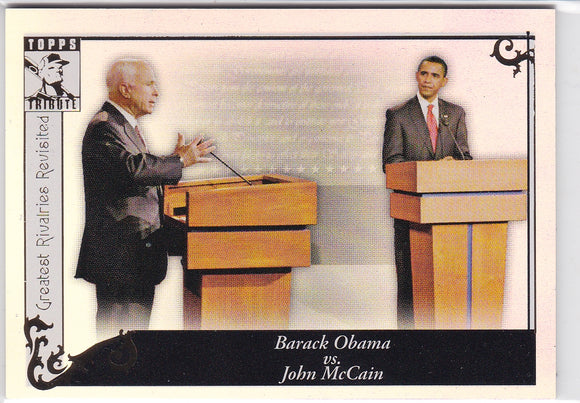 2010 Topps Tribute Greatest Rivalries Revisited GR-96 Obama Vs McCain