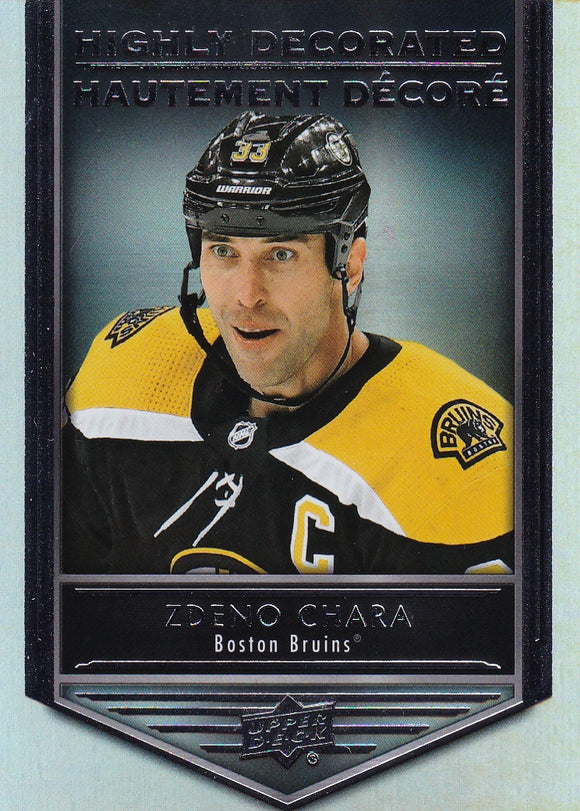 Zdeno Chara 2019-20 Tim Hortons Highly Decorated card HD-10