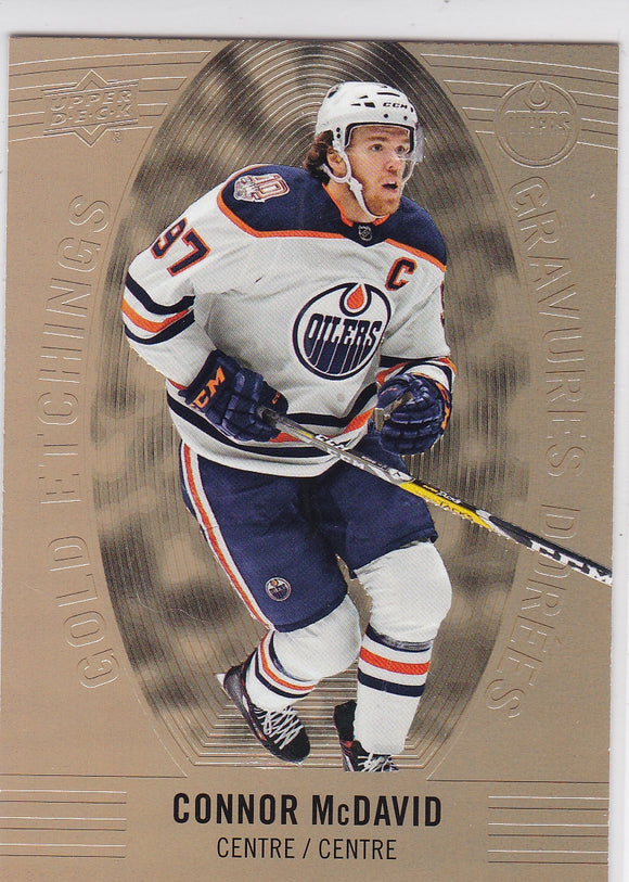 Connor Mcdavid 2019-20 Tim Hortons Gold Etchings card GE-1