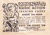 1963 Monster Magic Action Trading Cards Complete Set of 24 + Lenticular Lens
