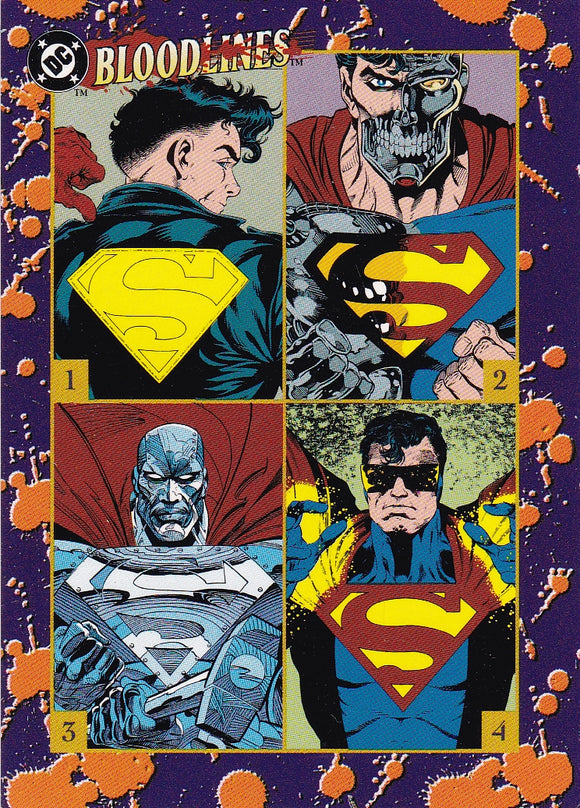 DC Bloodlines Promo card Which, if any, is the Real Man Of Steel