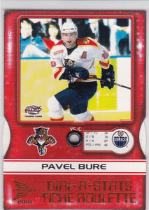 Pavel Bure 2000-01 Pacific Mcdonalds Dial-A-Stats card #3