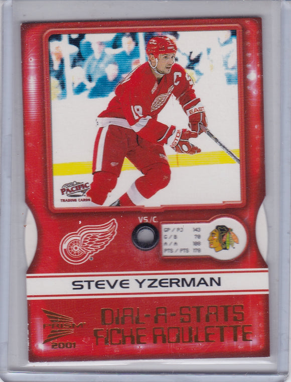 Steve Yzerman 2000-01 Pacific Mcdonalds Dial-A-Stats card #2
