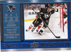 Sidney Crosby 2016-17 Upper Deck Tim Hortons Game Day Action card GDA-10