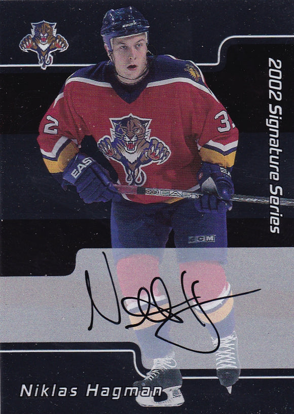 Niklas Hagman 2001-02 Be A Player Signature Series Autograph card #234