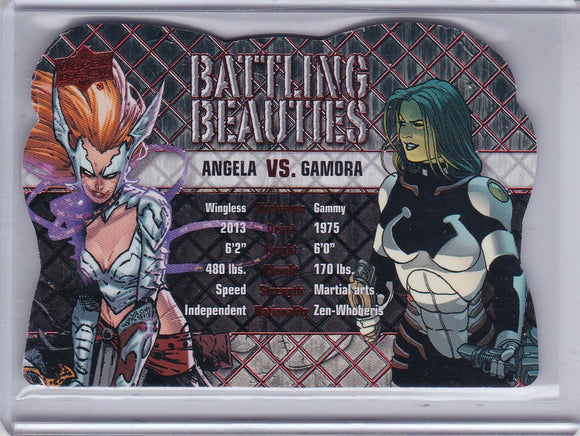 2016 Marvel Gems Battling Beauties card BB-15 Angela Vs Gamora