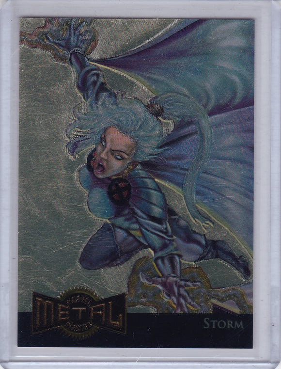 1995 Marvel Metal Gold Blaster card # 13 of 18 Storm