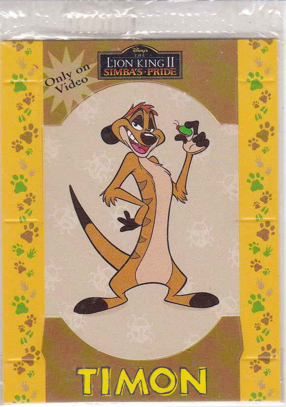 1993 Kellogg's Lion King II Die Cut Character Standee card Timon