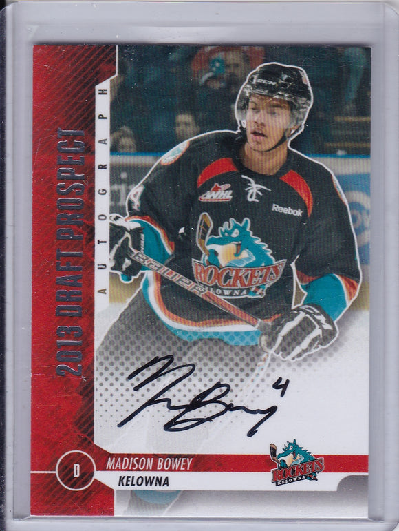 Madison Bowey 2012-13 ITG Draft Prospects Autograph card A-MB2