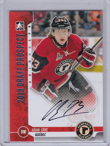 Adam Erne 2012-13 ITG Draft Prospects Autograph card A-AER2