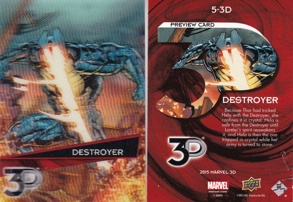 2015 Upper Deck Age of Ultron Marvel 3D Preview card Choose Your cards From The list