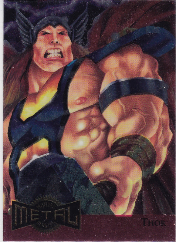 1995 Marvel Metal Metal Blaster card # 15 of 18 Thor