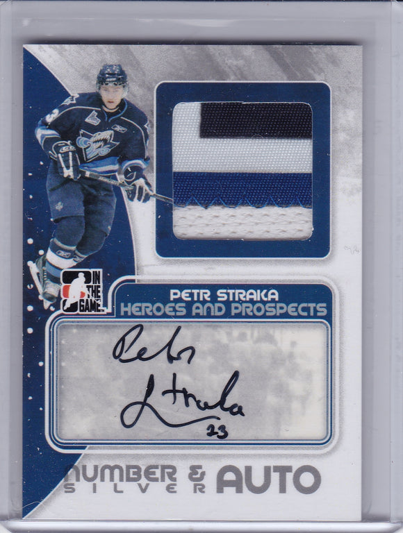 Petr Straka 2010-11 Heroes and Prospects Number & Auto MA-PS Silver /3