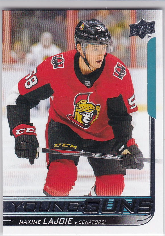 Max Lajoie 2018-19 Upper Deck Young Guns Rookie card #223