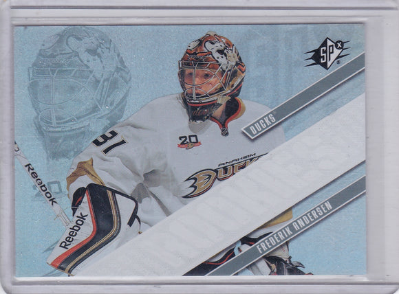 Frederik Andersen 2013-14 SPx Hockey Rookie card #121 RC