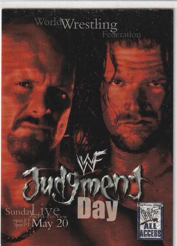 2002 Fleer WWF All Access Pay Per View Poster 3 of 10 PPV Judgment Day - May 20, 2001